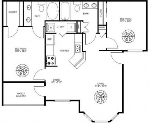 Mission oaks 2D Floor plan render